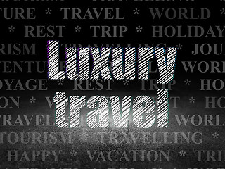 Image showing Tourism concept: Luxury Travel in grunge dark room