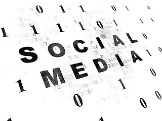 Image showing Social media concept: Social Media on Digital background