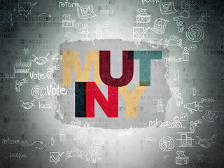 Image showing Politics concept: Mutiny on Digital Paper background