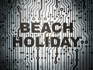 Image showing Tourism concept: circuit board with Beach Holiday