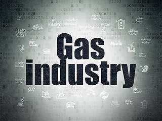 Image showing Manufacuring concept: Gas Industry on Digital Paper background