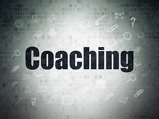 Image showing Studying concept: Coaching on Digital Paper background