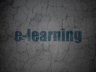 Image showing Education concept: E-learning on grunge wall background