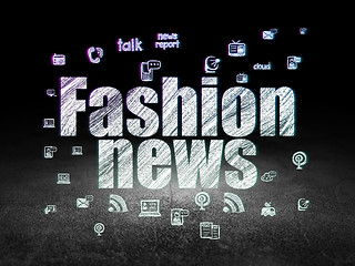 Image showing News concept: Fashion News in grunge dark room