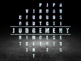 Image showing Law concept: Judgement in Crossword Puzzle