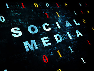 Image showing Social network concept: Social Media on Digital background