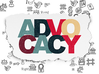 Image showing Law concept: Advocacy on Torn Paper background