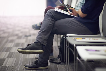 Image showing taking notes on business conference