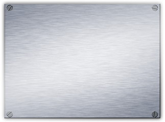 Image showing brushed steel metal plaque