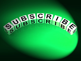 Image showing Subscribe Dice Represent to Sign up or Apply