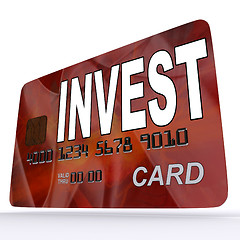 Image showing Invest on Credit Debit Card Shows Investing Money