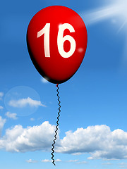 Image showing 16 Balloon Shows Sweet Sixteen Birthday Party