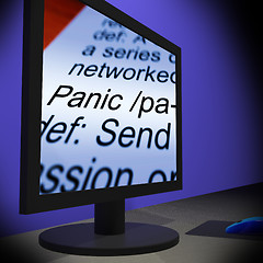 Image showing Panic On Monitor Shows Panicking