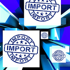 Image showing Import On Cubes Showing Importing Products