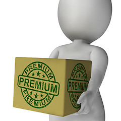 Image showing Premium Stamp On Box Shows Excellent Superior Premium Product