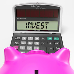 Image showing Invest Calculator Shows Deposit In Growing Savings