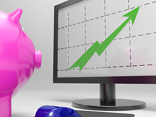 Image showing Profit Graph Shows Lucrative Incomes And Profits