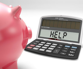 Image showing Help Calculator Shows Borrow Savings And Budgeting