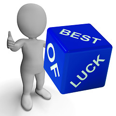 Image showing Best Of Luck Dice Represents Gambling And Fortune