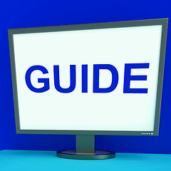 Image showing Guide Screen Shows Help Organizers Or Guidance