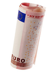 Image showing Euro currency rolled

