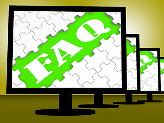 Image showing Faq On Monitors Shows Faqs Frequently Asked Questions Online