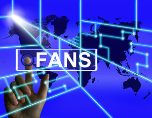 Image showing Fans Screen Shows Worldwide or Internet Followers or Admirers