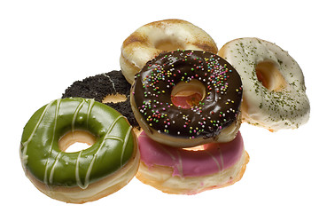 Image showing Pile of donuts

