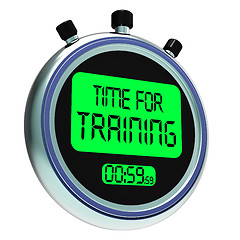 Image showing Time For Training Message Shows Coaching And Instructing