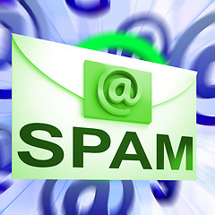 Image showing Spam Envelope Shows Security Unwanted Mail Inbox