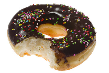 Image showing Donut with a bite off

