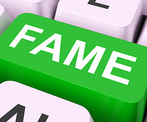 Image showing Fame Keys Mean Renowned Or Popular\r