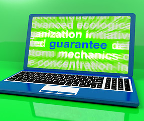 Image showing Guarantee Laptop Means Secure Guaranteed Or Assured\r