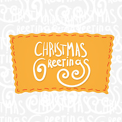 Image showing Holiday greetings lettering