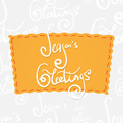 Image showing Holiday greetings lettering