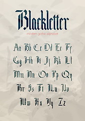 Image showing Blackletter modern gothic font.