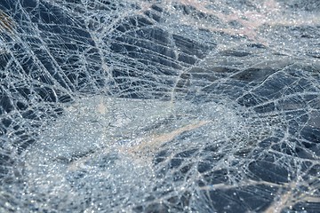 Image showing Damaged windshield after accident