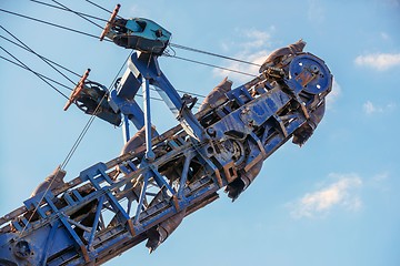 Image showing Large excavator machine in the mine