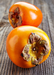 Image showing fresh ripe persimmons