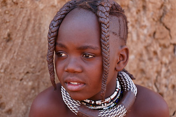 Image showing Unidentified child Himba tribe in Namibia