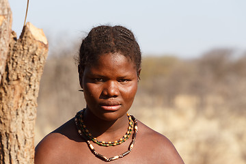 Image showing Zemba woman with ornament on the neck in the village