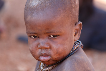 Image showing Unidentified child Himba tribe in Namibia