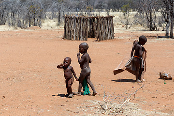 Image showing Unidentified child Himba tribe in Namibia