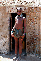 Image showing Unidentified child Himba tribe in Namibia