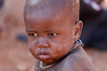 Image showing Unidentified child Himba tribe in Namibia