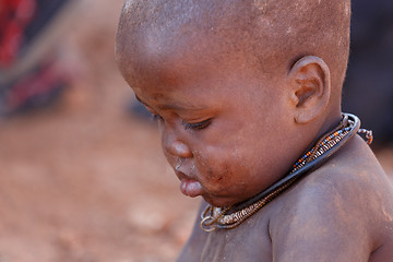 Image showing Unidentified child Himba tribe in Namibia