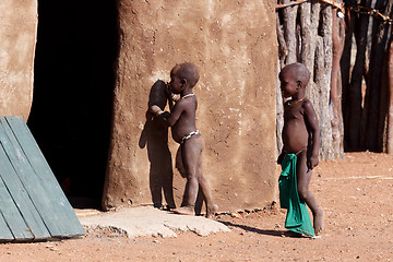 Image showing Unidentified child Himba tribe in Namibia