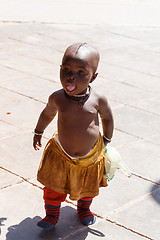 Image showing Unidentified Himba baby tribe in Namibia