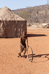 Image showing Unidentified child Himba tribe in Namibia