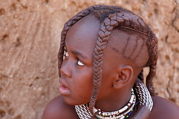 Image showing Unidentified child Himba tribe in Namibia